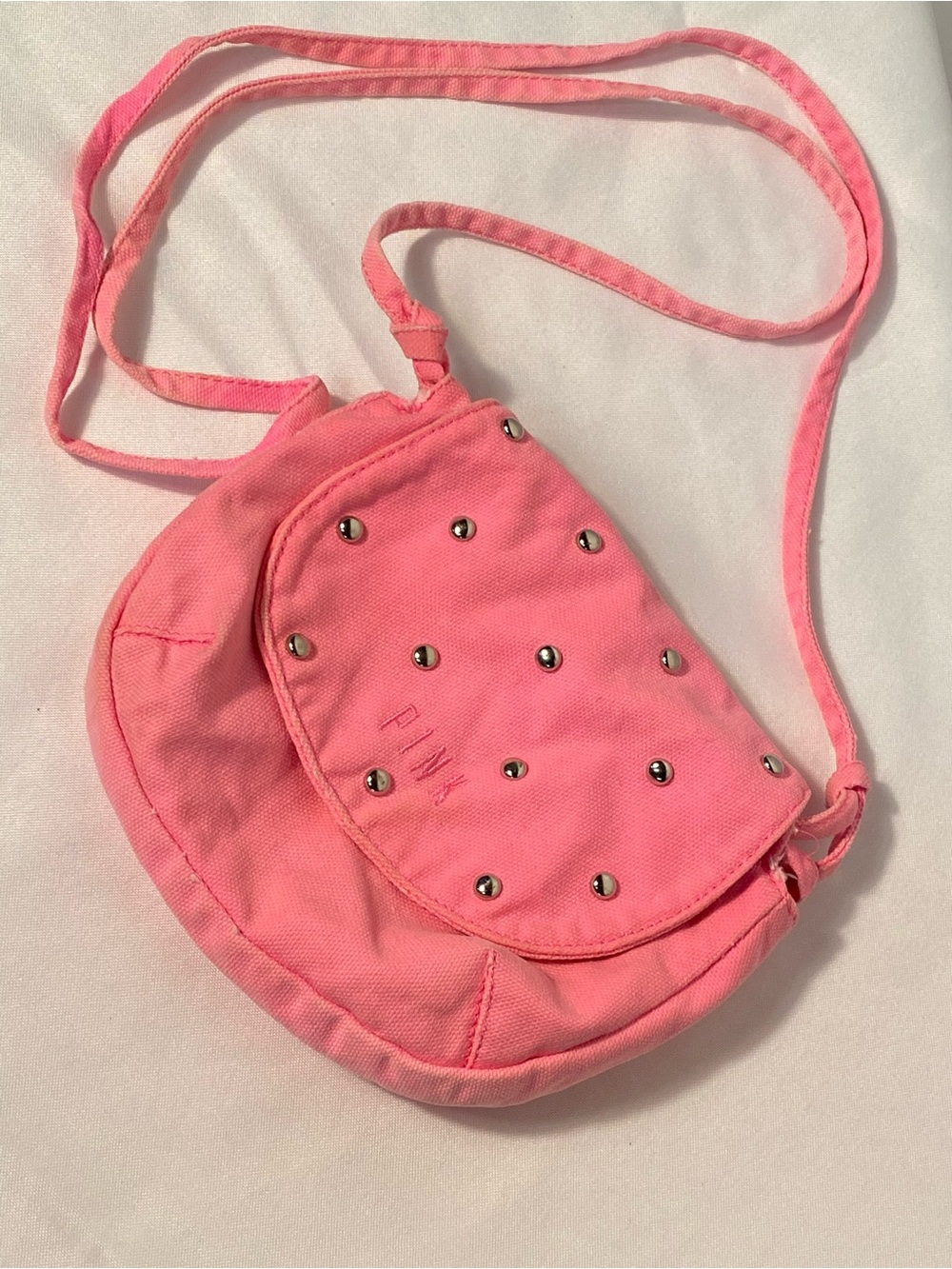 Y2K PINK Victoria's Secret Pink Studded Flap Crossbody